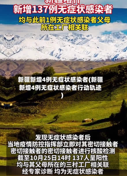 新疆新增4例无症状感染者(新疆新增4例无症状感染者行动轨迹)