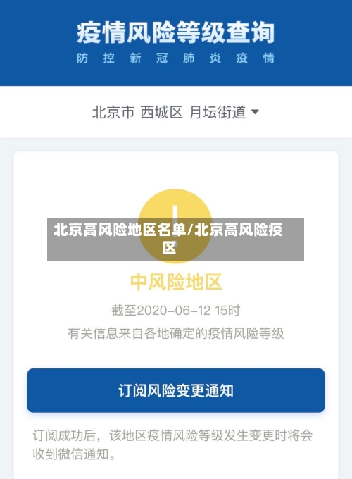 北京高风险地区名单/北京高风险疫区-第2张图片